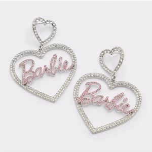 Barbie Rhinestone Earrings, Barbie Earrings, Barbie Heart Earrings